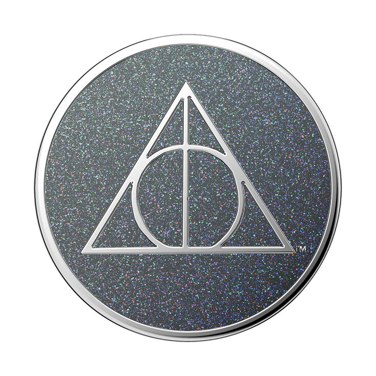 PopSockets&reg; Swappable PopGrip - Enamel Glitter Deathly Hallows,
