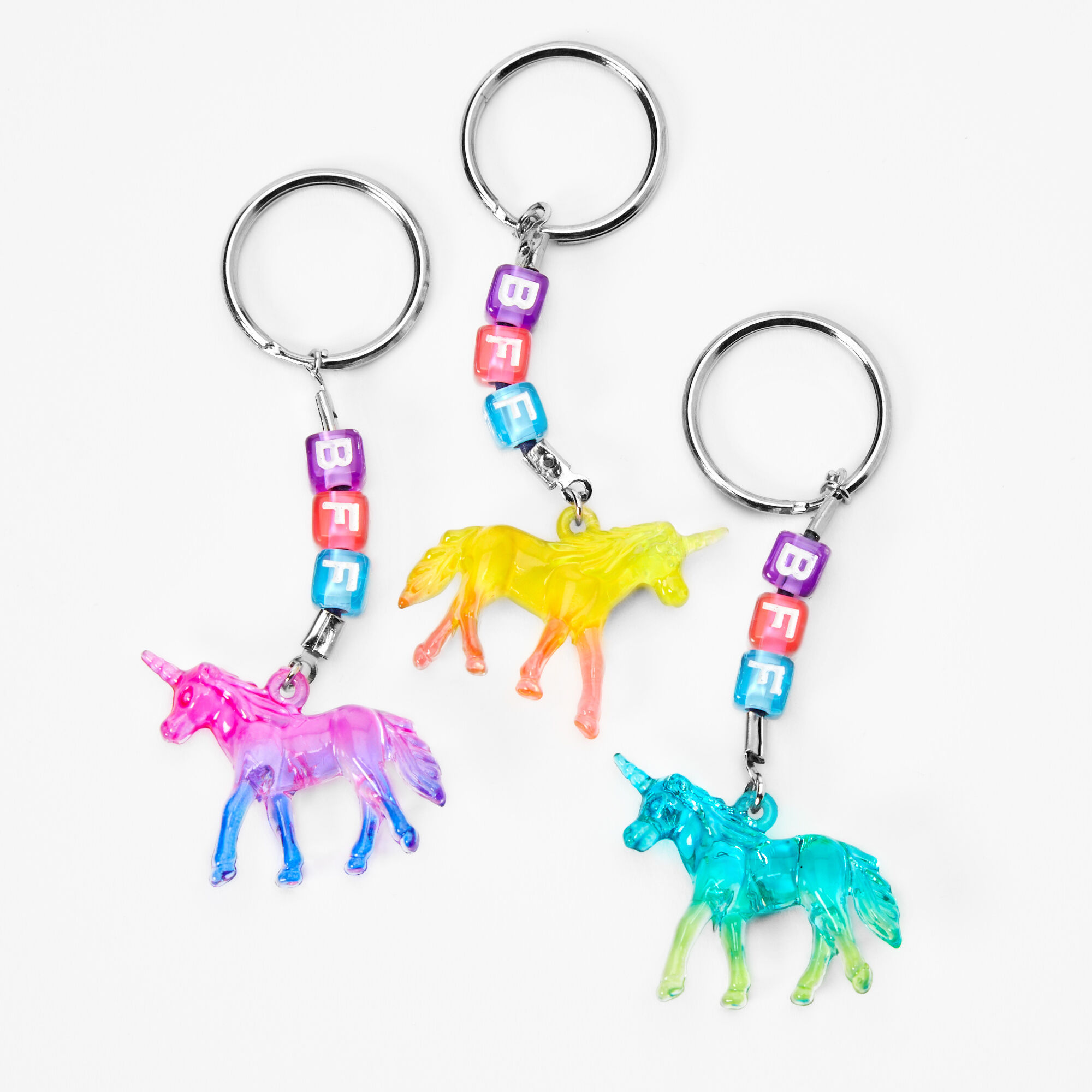 Best Friends Rainbow Unicorn Keyrings 3 Pack