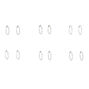 Silver 15MM Textured Hoop Earrings - 6 Pack,