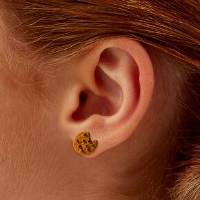Chocolate Chip Cookie Stud Earrings ,