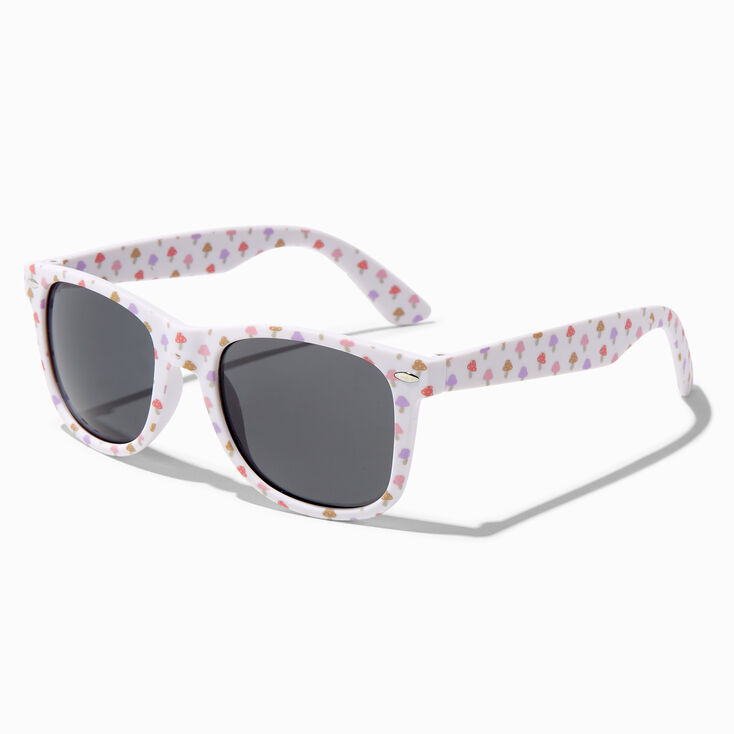 Mushroom Print Rectangular Sunglasses,