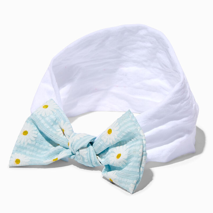 Claire&#39;s Club Nylon Daisy Bow Headwrap,