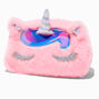Pink Unicorn Furry Makeup Bag,