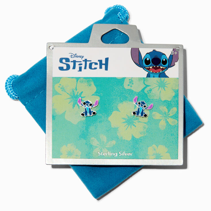 Disney Stitch Sterling Silver Stud Earrings,