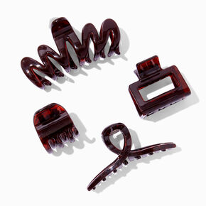 Tortoiseshell Mixed Hair Claws - 4 Pack,