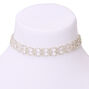 Silver Rhinestone Citrus Choker Necklace,