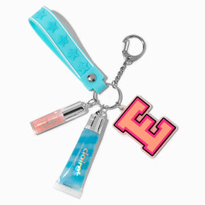 Initial Varsity Lip Gloss Keychain - E,