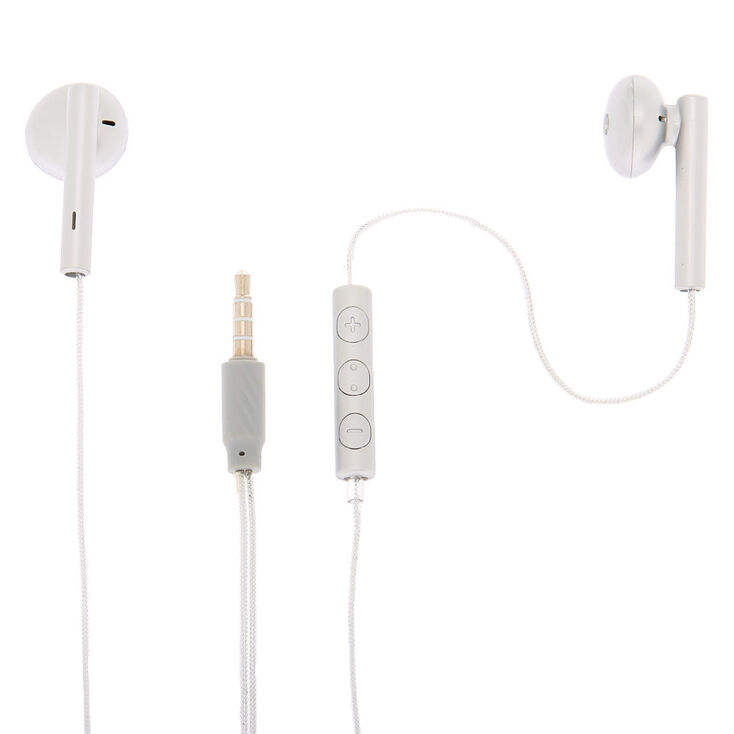 silver samsung earbuds