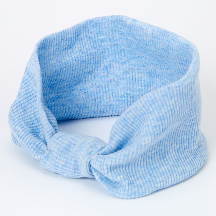 Claire's Bandeau noué côtelé - Bleu