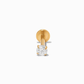 Gold 16G Crystal Labret Lip Studs - 3 Pack,