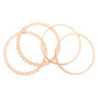 Claire&#39;s Club Glitter Crystal Bangle Bracelets - Rose Gold, 4 Pack,