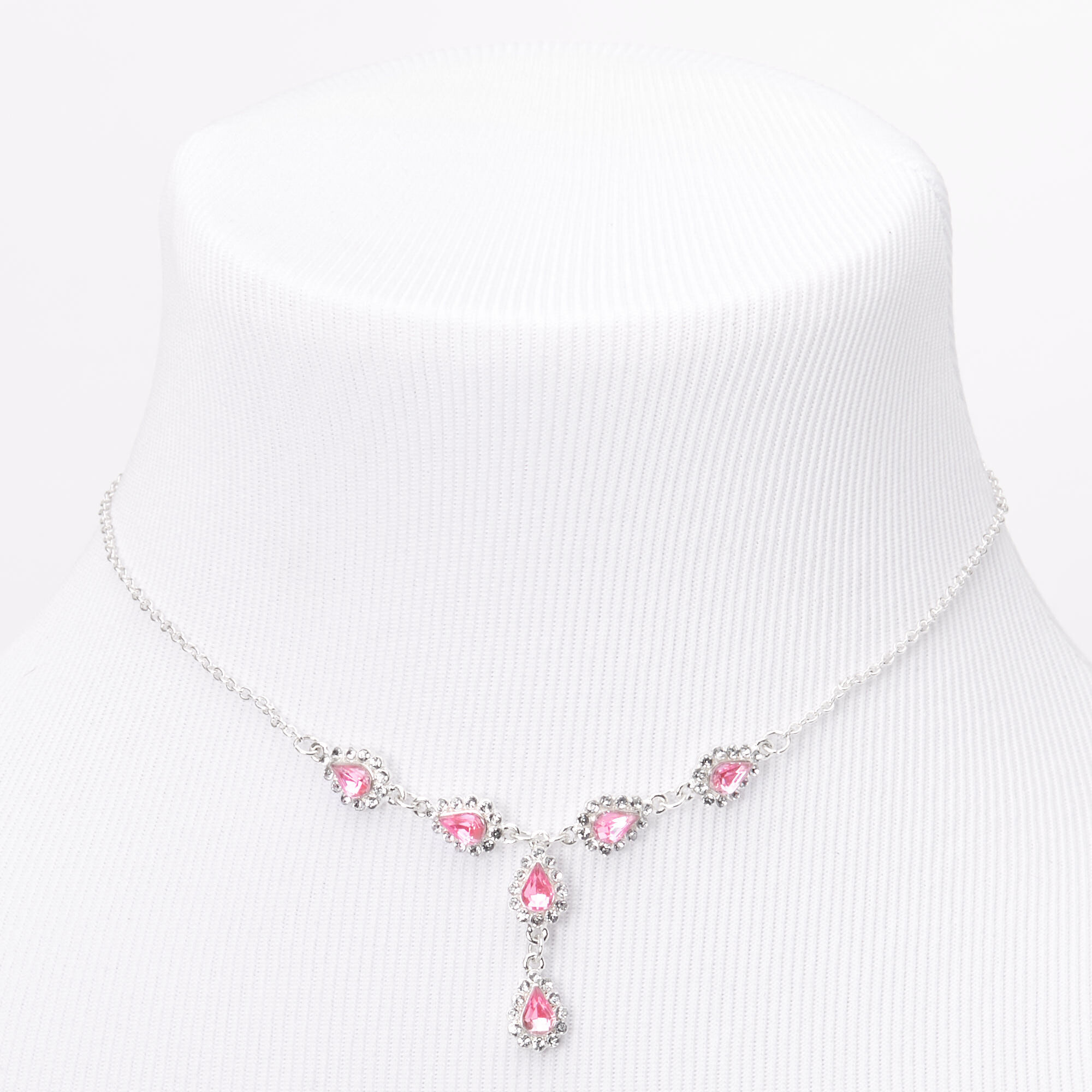 Claire's Club Embellished Teardrop Jewelry Set - Pink,