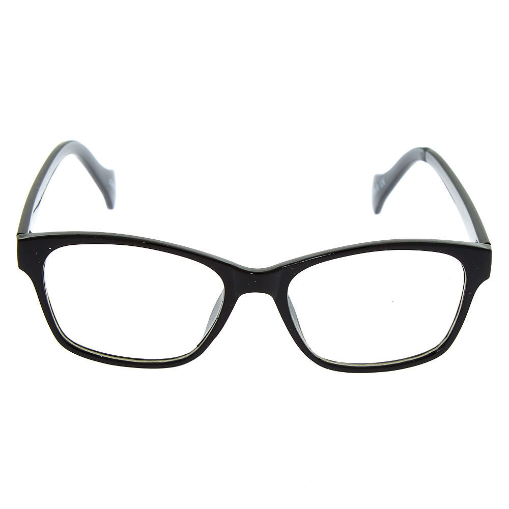 Thin Rectangle Clear Lens Frames - Black,