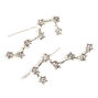 Silver 1&quot; Constellation Ear Crawler Earrings,