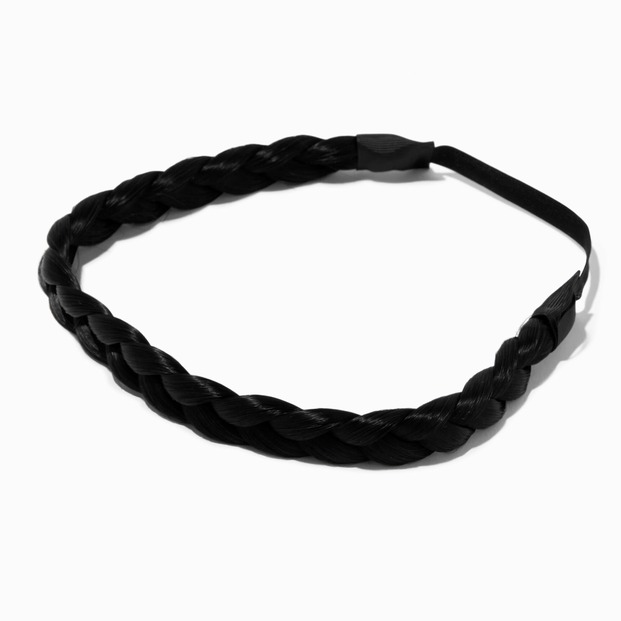 View Claires Braided Faux Hair Headwrap Black information