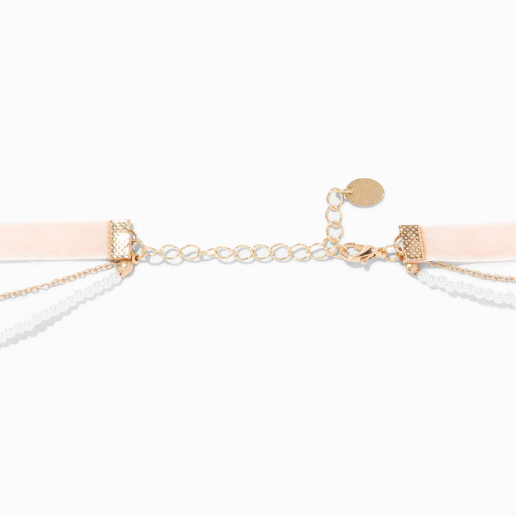 Claire&#39;s Club Butterfly Pearl Multi-Strand  Choker Necklace,