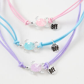 Best Friends Pastel Turtle Adjustable Cord Bracelets - 3 Pack,