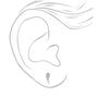 Silver Crystal Wing Stud Earrings,