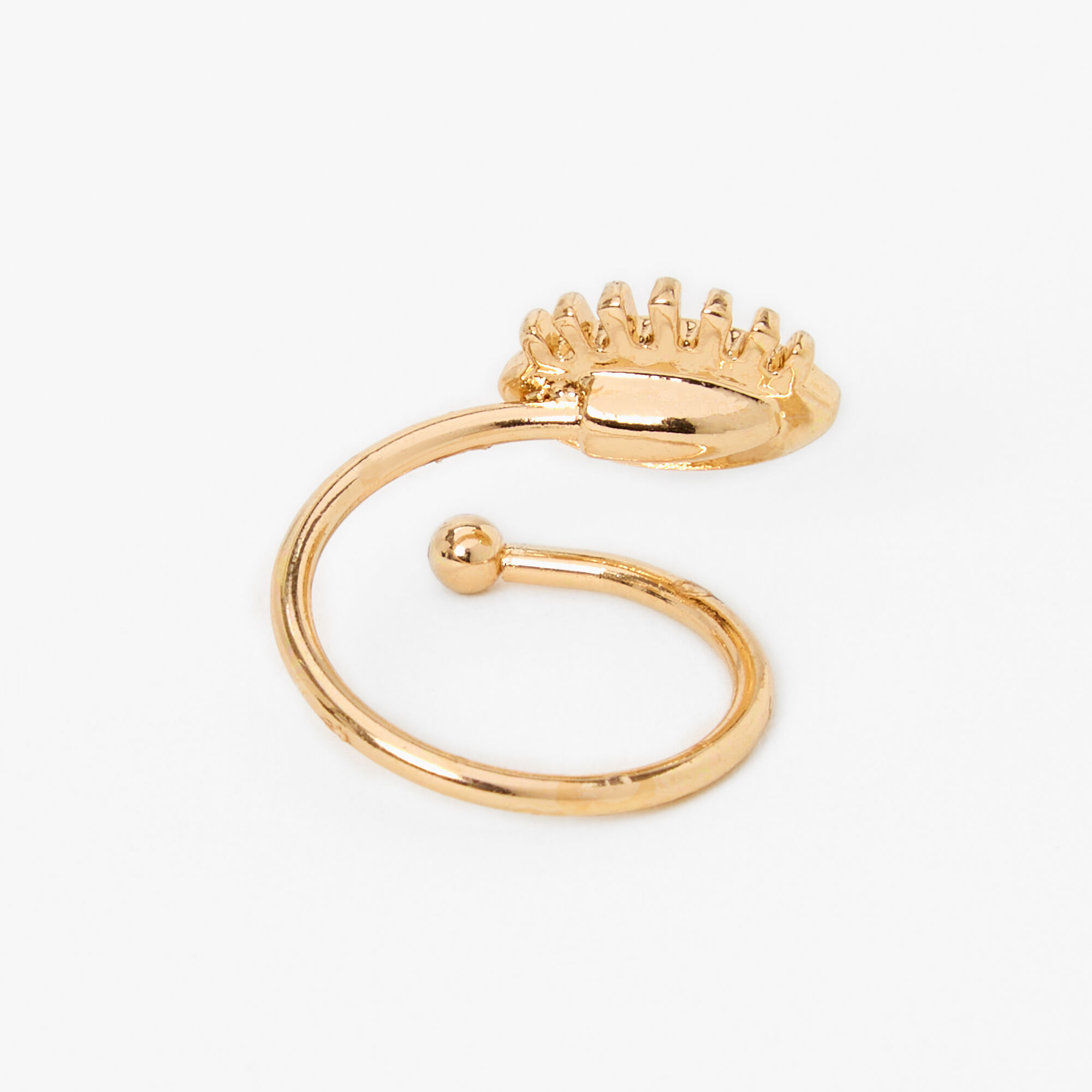 Rose Gold Evil Eye Mood Midi Ring,
