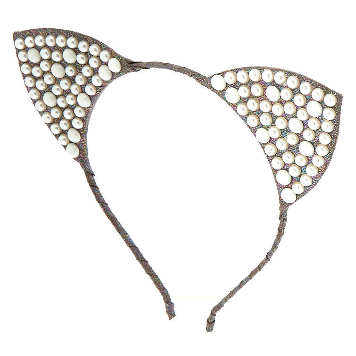 Pearl Cat Ears Headband Claire S