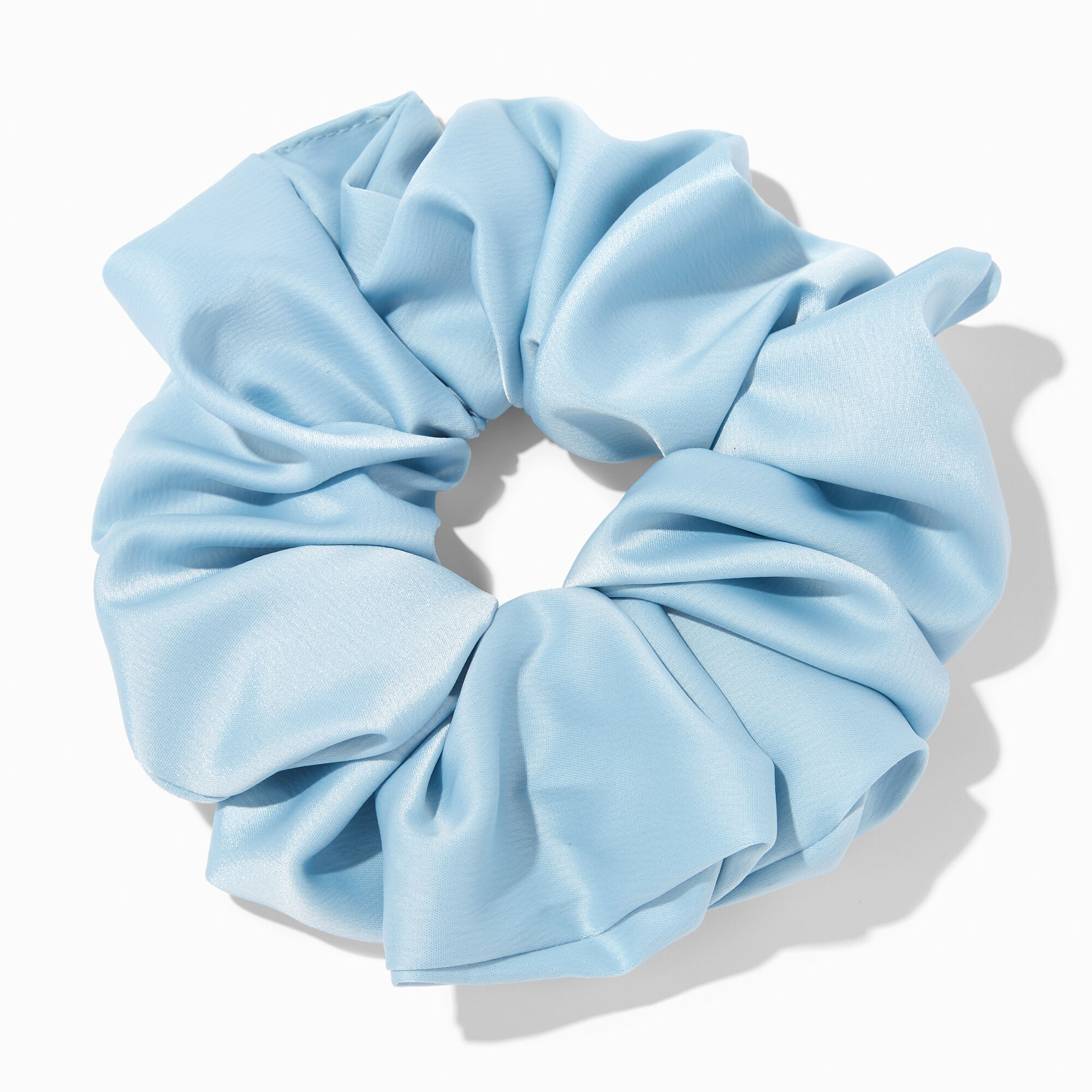 View Claires Giant Hair Scrunchie Bracelet Light Blue information