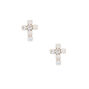 Crystal Cross Stud Earrings,