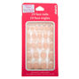Glitter Pearl French Tip Stiletto Press On Faux Nail Set - 24 Pack,