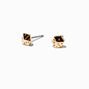 Gold Dice Stud Earrings,