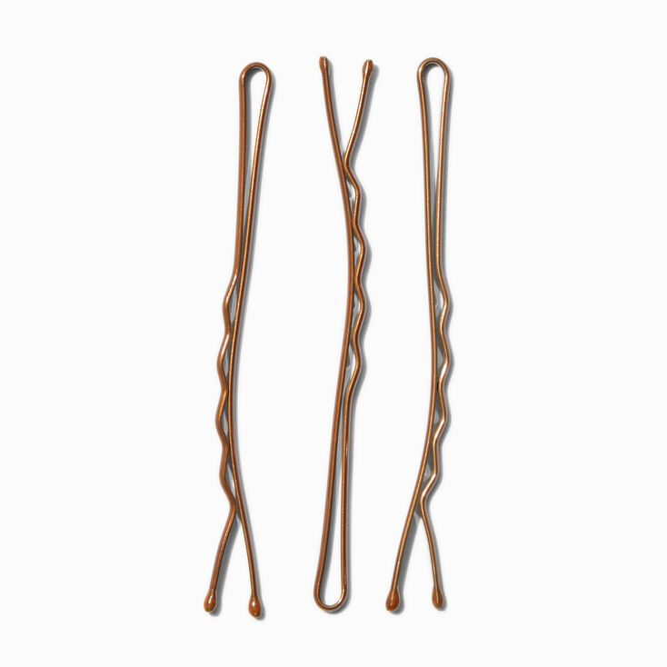 Large Bobby Pins - Brown, 30 Pack,