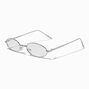 Silver Slim Oval Clear Lens Frames,