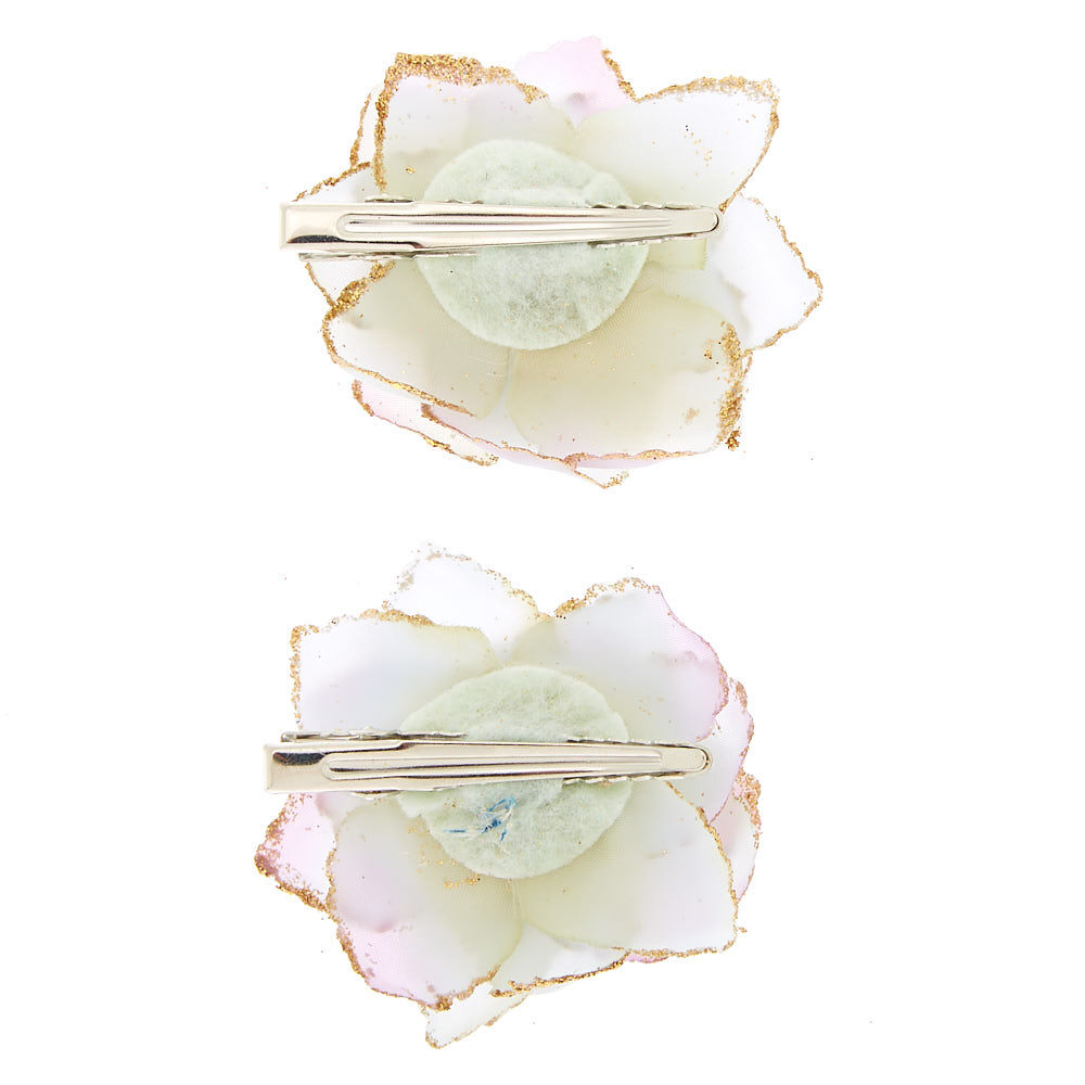 Pastel Ombre Mini Hair Flowers - 2 Pack,