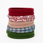 Floral and Plaid Rolled Hair Ties - 10 Pack,