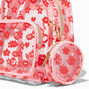 Red Status Icons Clear Medium Backpack,