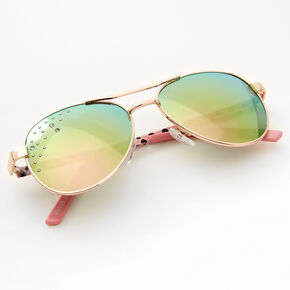 Claire&#39;s Club Ombre Heart Sunglasses - Pink,