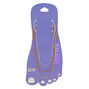 Mixed Metal Chain Anklets - 3 Pack,