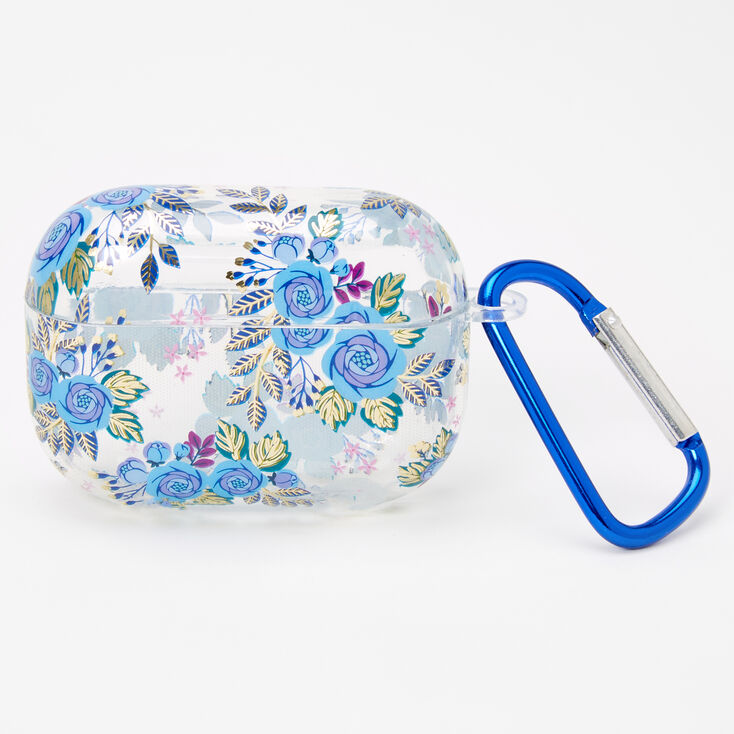 Navy Blue Floral Earbud Case Cover - Compatible with Apple AirPods pro&reg;,