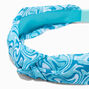 Blue Swirl Knotted Headband,