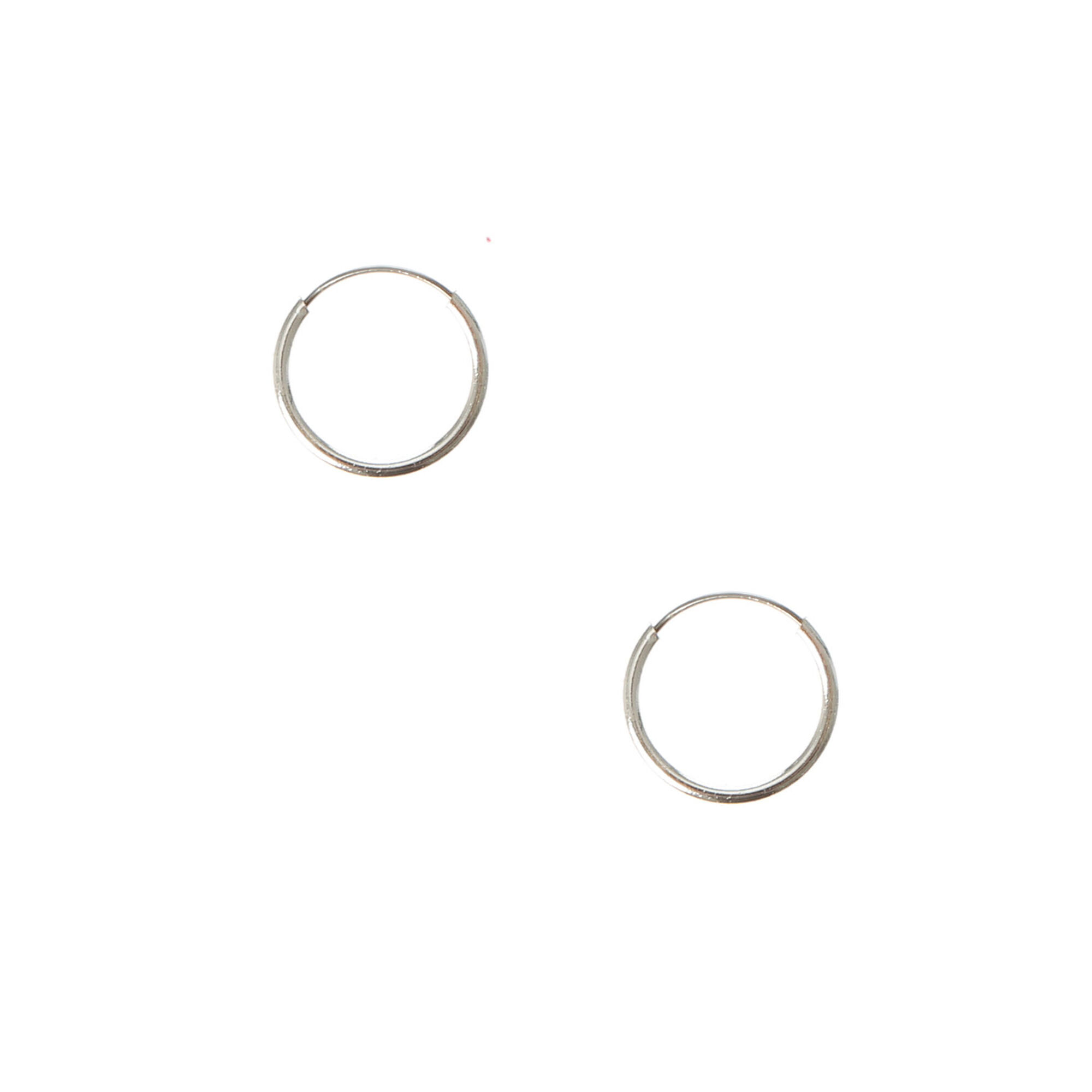 View Claires 10MM Hoop Earrings Silver information