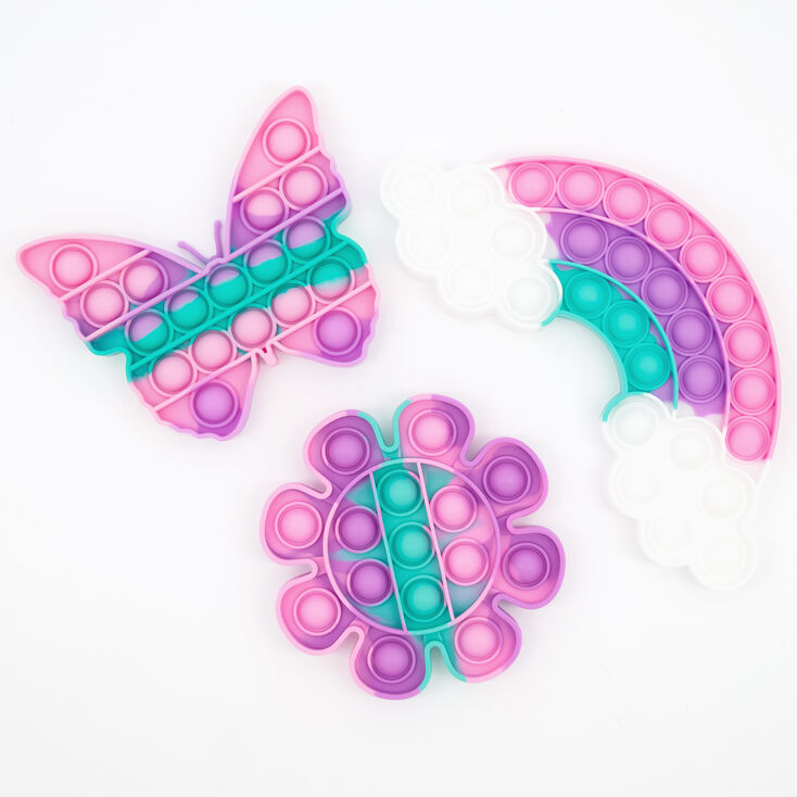 Jouet fidget arc-en-ciel girly pastel Pop Poppers &ndash; Les mod&egrave;les peuvent varier,
