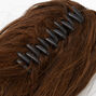 Brown Braided Faux Hair Claw,