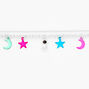Silver Outer Space Icons Anodized Charm Bracelet,