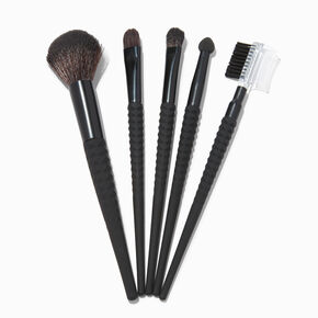 Matte Black Makeup Brushes - 5 Pack,