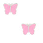 Butterfly Stud Earrings - Pink,