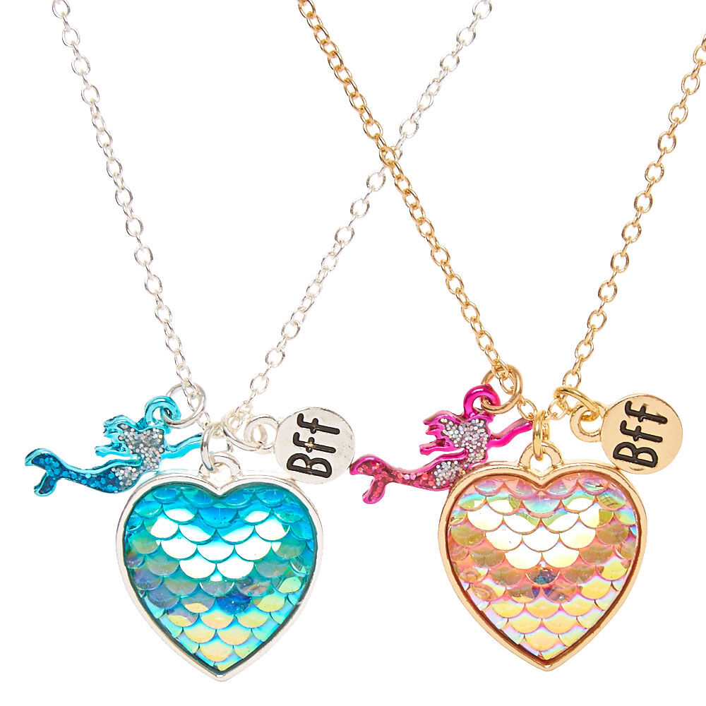 Mermaid best clearance friend necklaces