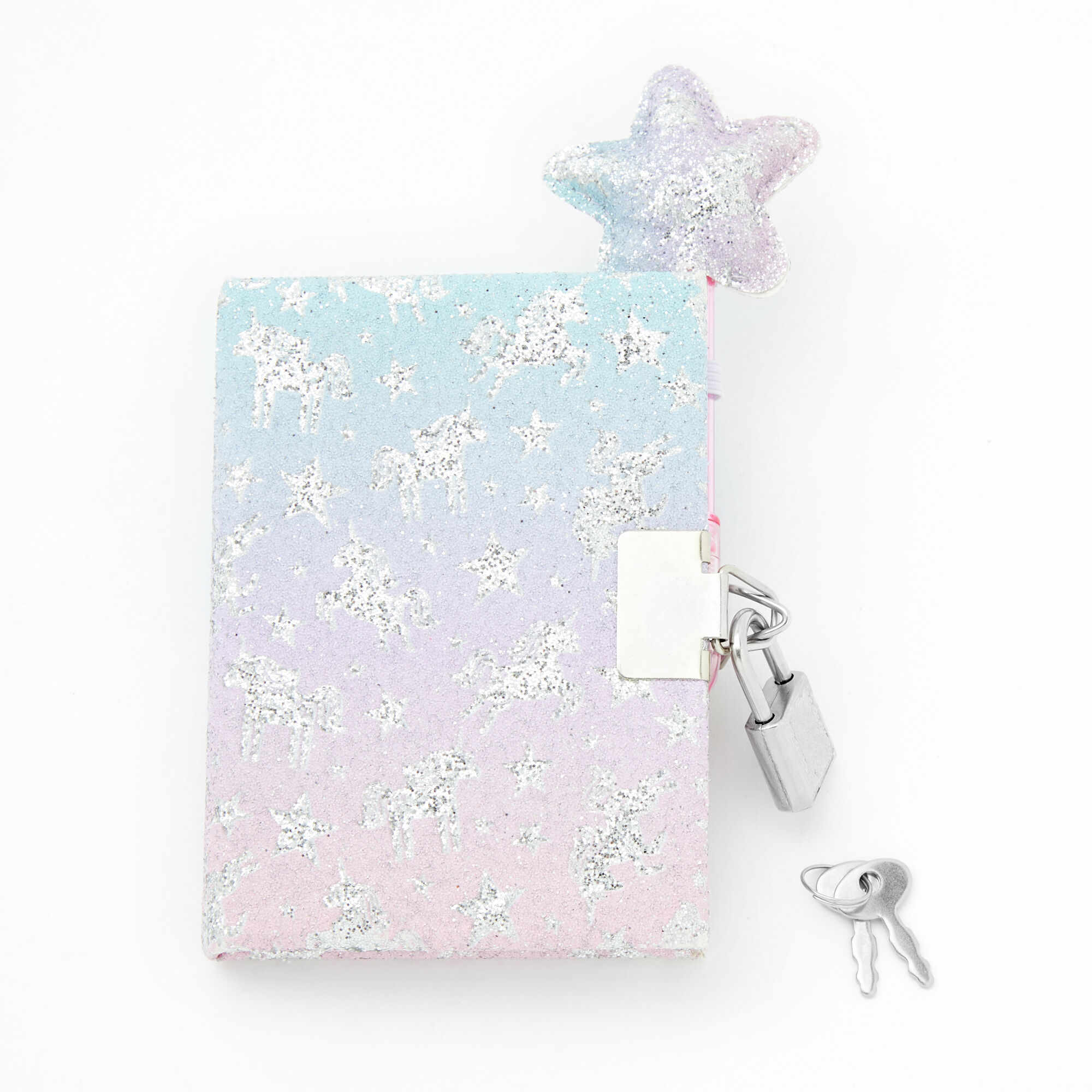 Journal intime à cadenas licorne avec dégradé de tons Claire's Club - Violet,