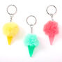 Neon Plush Ice Cream Cones Best Friends Keychains - 3 Pack,