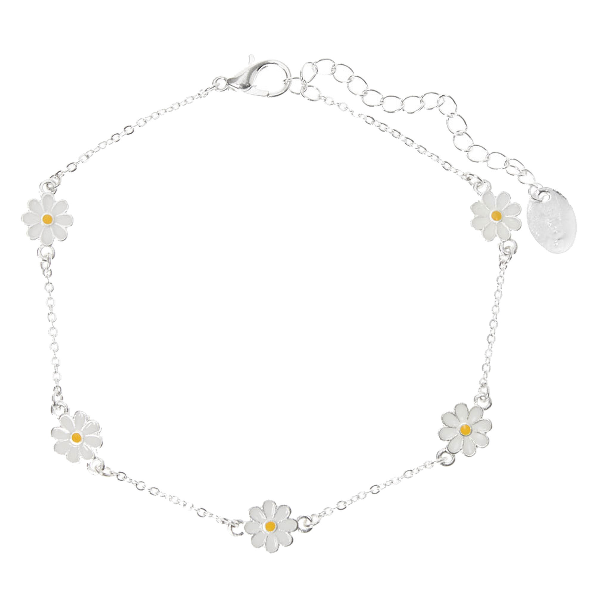 Claire's Silver Toned Beading Ankle Bracelet | Plaza Las Americas