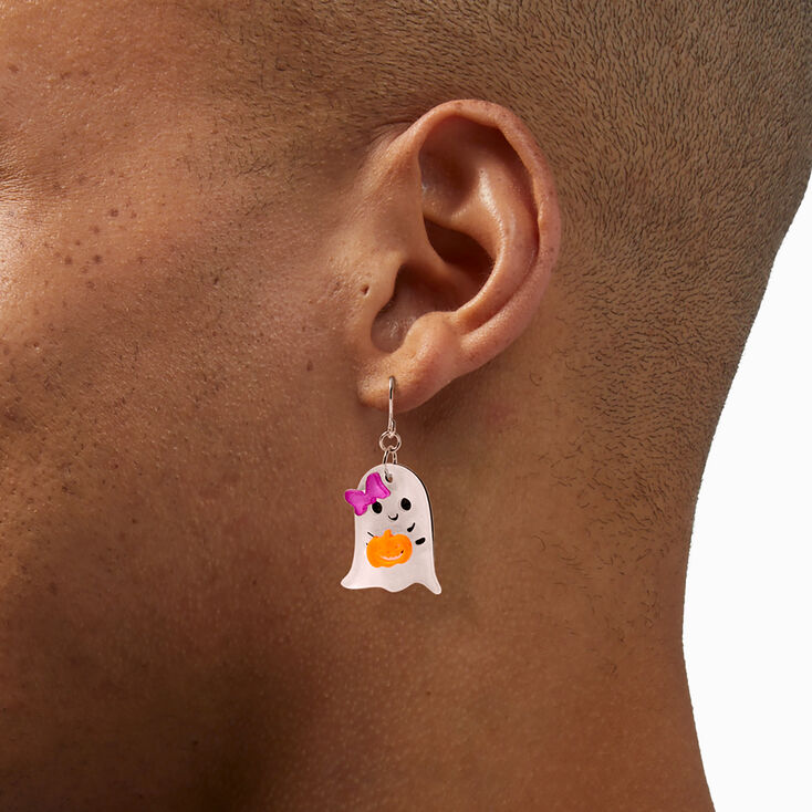 Glittery Ghost Drop Earrings,