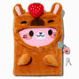 Capybara Costume Cat Plush Lock Diary,