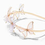 Gold Organza Butterfly Metal Headband,